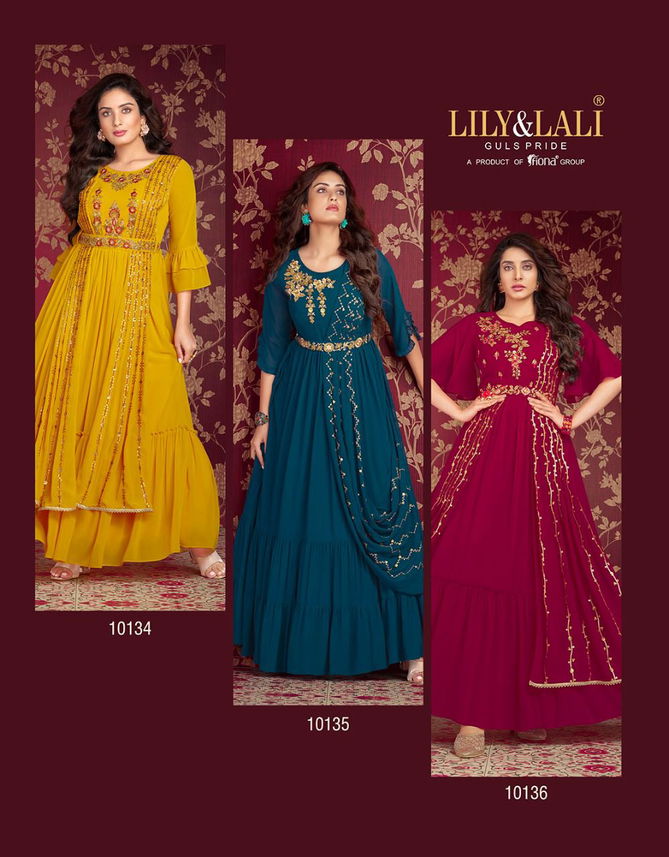 Lily And Lali Rosette Party Wear Wholesale Ready Made Gown Collection 